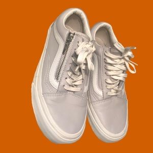 Leather Purple pastel Zipper Vans